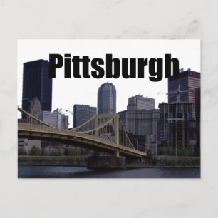 Carte Postale Pittsburgh PA Skyline avec Pittsburgh dans le ciel