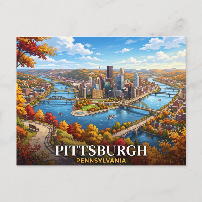 Carte Postale Pittsburgh Pennsylvanie (Devant)