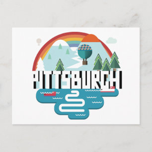Carte Postale Pittsburgh, Pennsylvanie   Design Cityscape