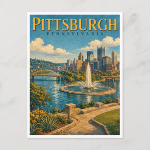 Carte Postale Pittsburgh Pennsylvanie Point Fountain GeoSaga