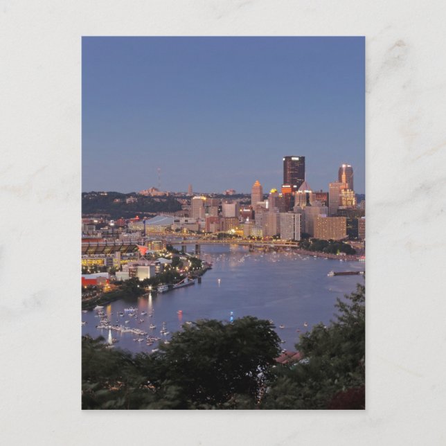 Carte Postale Pittsburgh Skyline à Dusk (Devant)