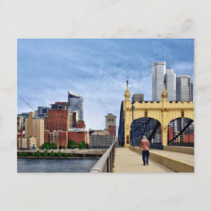 Carte Postale Pittsburgh - Traverser le pont de la rue Smithfiel