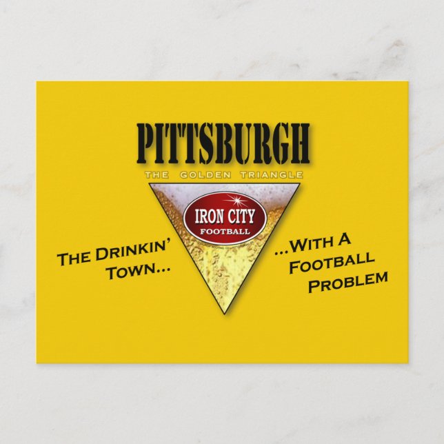 Carte Postale Pittsburgh, une ville boisée avec un problème de f (Devant)