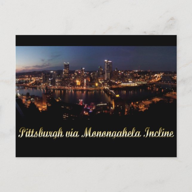 Carte Postale Pittsburgh via Monongahela Incline (Devant)