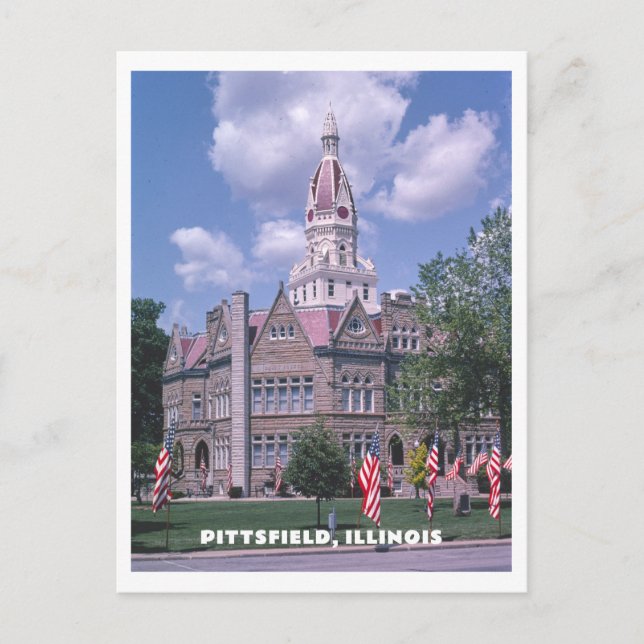 Carte Postale Pittsfield Illinois Pike County Courthouse Photo (Devant)