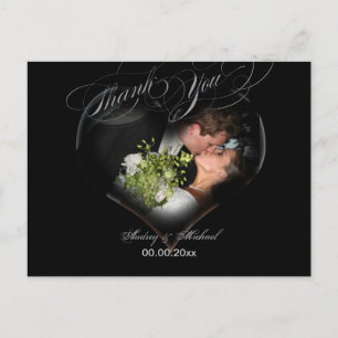 Carte Postale PixDezines Cadre photo Coeur/Merci Mariage