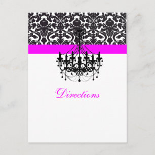 Carte Postale PixDezines chandelier+flora+damask direction card