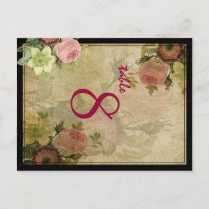 Carte Postale PixDezines Cottage vintage rose/do-it-yourself pol