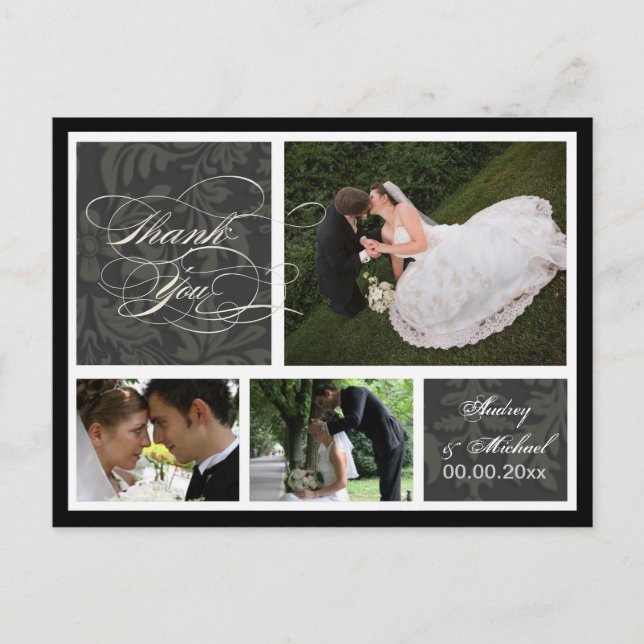 Carte Postale PixDezines do-it-yourself couleur/Damask Photos Me (Devant)