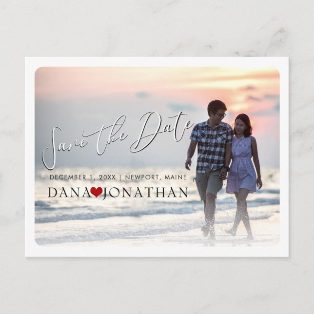 Carte Postale PixDezines Enregistrer le script manuscrit date/Co (Devant)