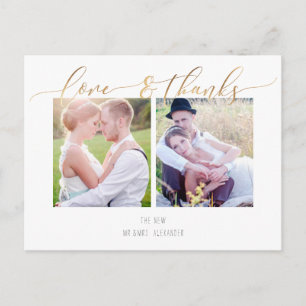 Carte Postale PixDezines Mariage Merci/Calligraphie moderne