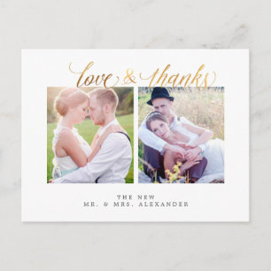 Carte Postale PixDezines Mariage Merci/Drôle Script