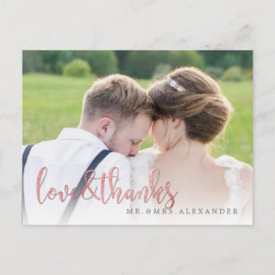 Carte Postale PixDezines Mariage Merci/Script amusant
