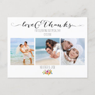 Carte Postale PixDezines Merci Mariage Floral