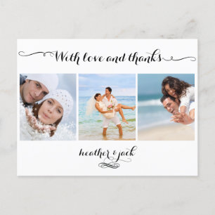 Carte Postale PixDezines photos DIYcolor/mariage merci
