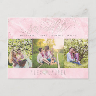 Carte Postale PixDezines Rose Quartz Date d'enregistrement/Confe