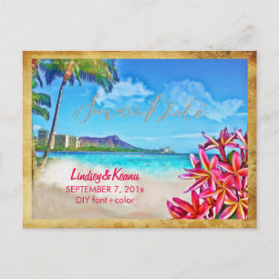 Carte Postale PixDezines waikiki vintage/tête de diamant/plumeri