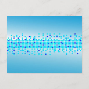 Carte Postale Pixels bleus