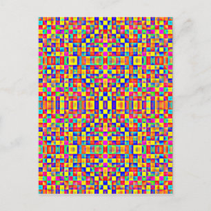 Carte Postale Pixels colorés