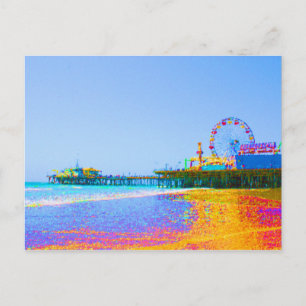 Carte Postale Pixels funky Père Noël Monica Pier