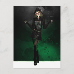 Carte Postale Pixie Punk - Vert