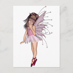 Carte Postale Pixie rose 3D 2