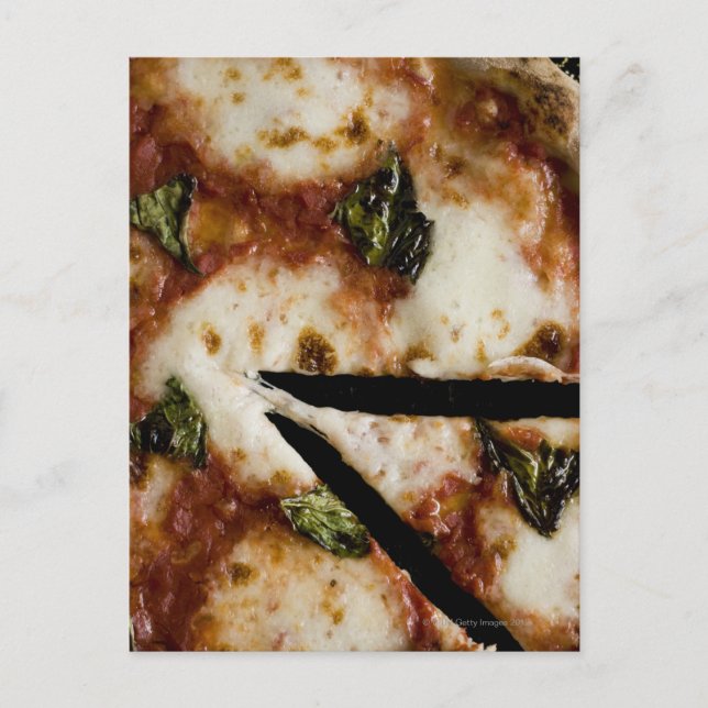 Carte Postale pizza au fromage au bois (Devant)