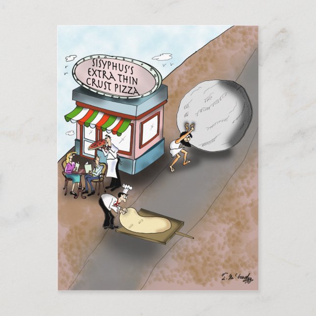 Carte Postale Pizza Cartoon 9366 (Devant)