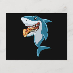 Carte Postale Pizza de requin Amateurs de pizza de requin Amateu