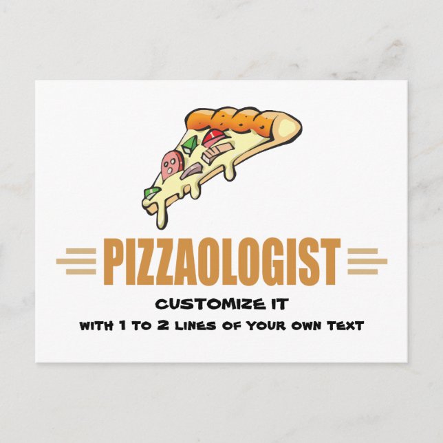 Carte Postale Pizza drôle (Devant)