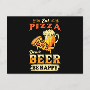 Carte Postale Pizza Et Bière
