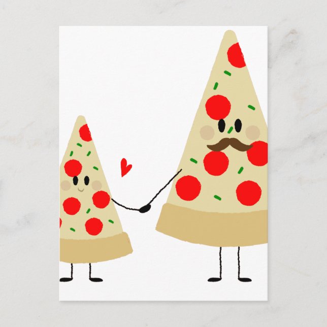 Carte Postale pizza fête des pères (Devant)