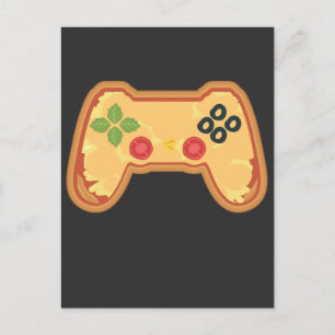 Carte Postale Pizza Gaming Controller Fast Food Gamer