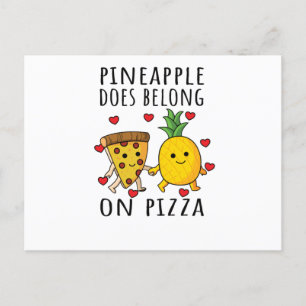 Carte Postale Pizza Hawaii Pineapple Pizza Food