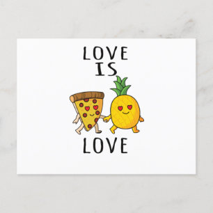 Carte Postale Pizza Hawaii Pineapple Pizza Food