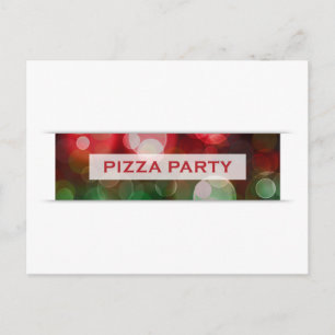 Carte Postale pizza party bokeh
