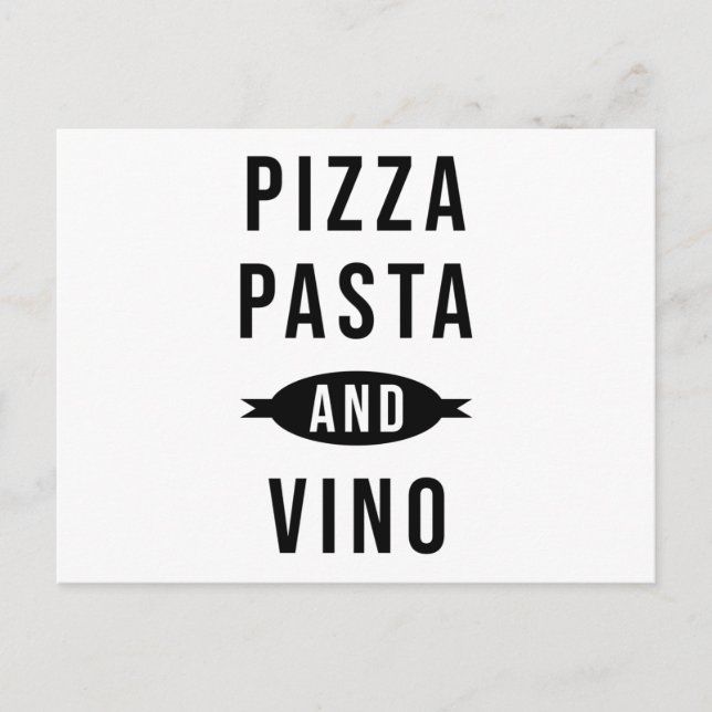 Carte Postale Pizza Pasta Vino (Devant)