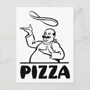 Carte Postale Pizza Retro