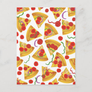 Carte Postale Pizza Slice Motif