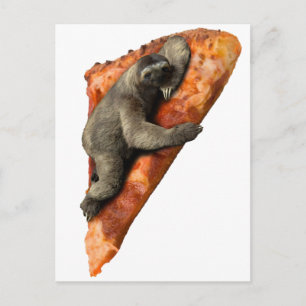 Carte Postale Pizza Sloth