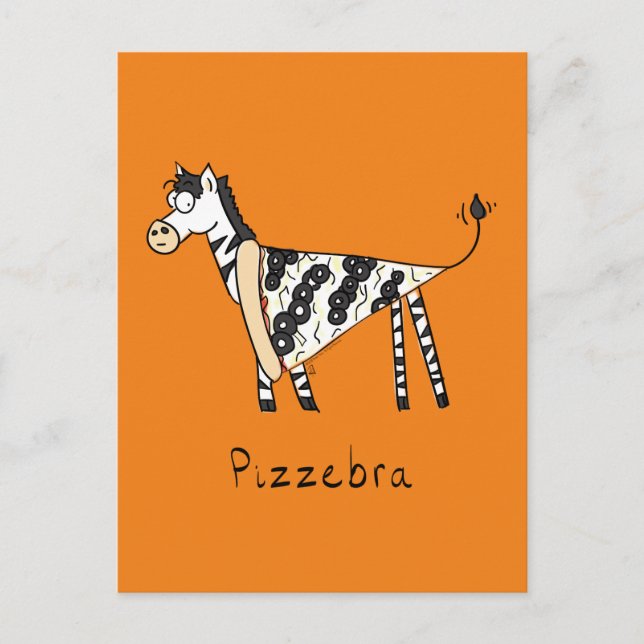 Carte postale Pizzebra Pizza Zebra (Devant)