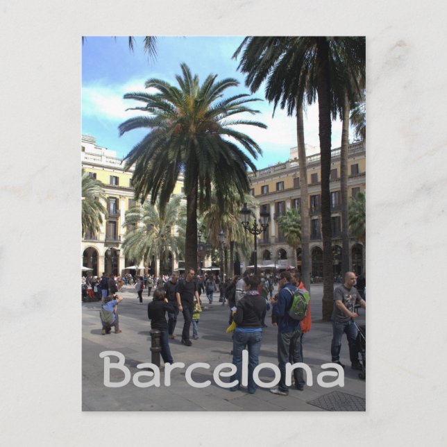 Carte Postale Plaça Reial, Barcelone (Devant)