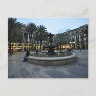 Carte postale Plaça Reial, Barcelone, Espagne