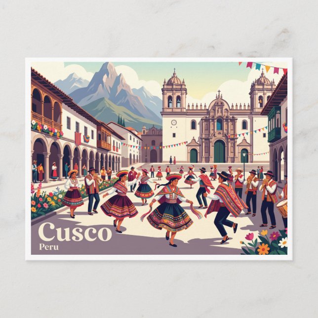 Carte Postale Place d'Armes de Cusco Pérou (Devant)