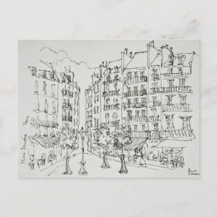 Carte Postale Place Dauphine, Île de la Cité Paris, France