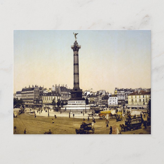 Carte Postale Place de la Bastille, 1900, Paris (Devant)