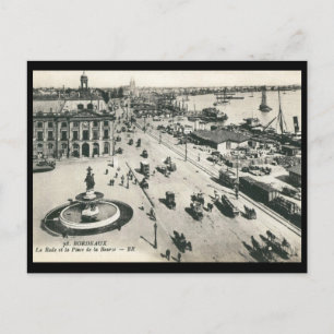 Carte Postale Place de la Bourse, Bordeaux, France Vintage