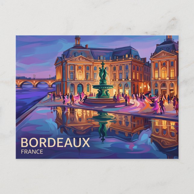 Carte Postale Place de la Bourse France (Devant)
