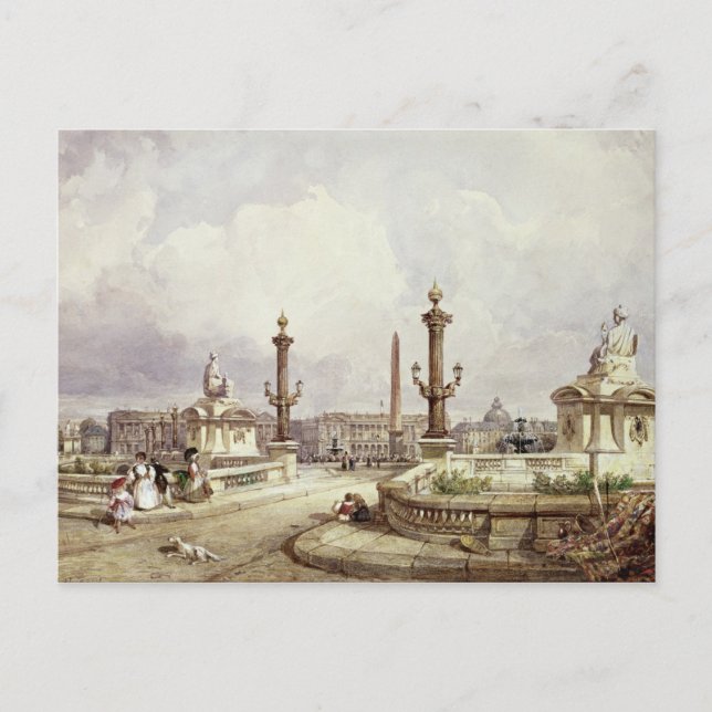 Carte Postale Place de la Concorde, c.1837 (Devant)