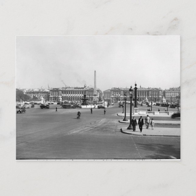 Carte Postale Place de la Concorde, dessinée en 1757 (Devant)